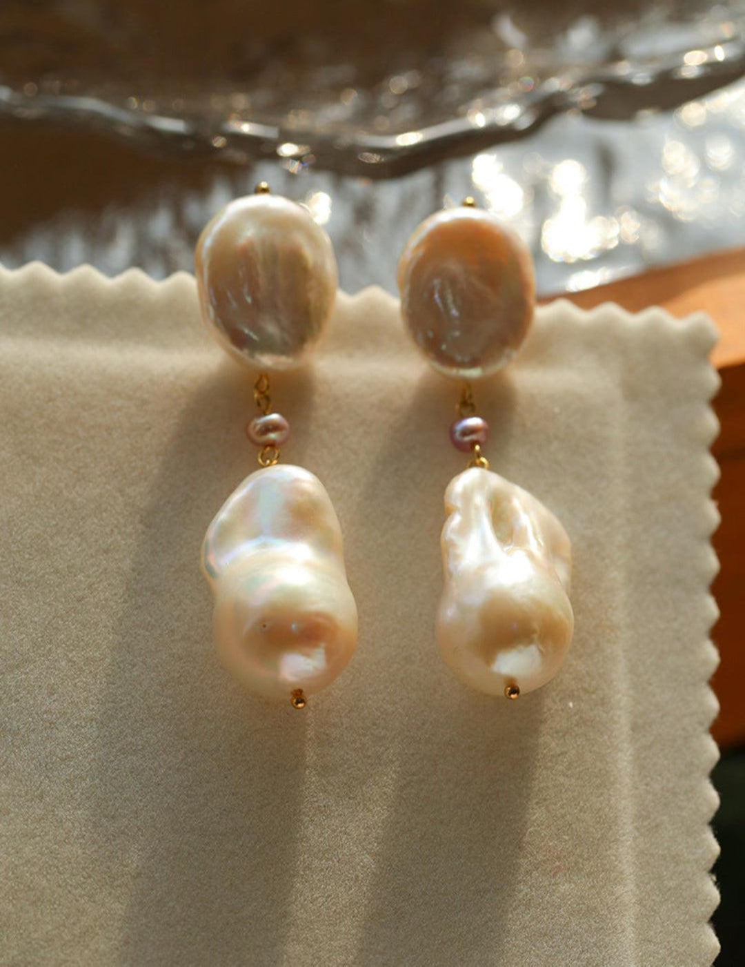 Freshwater Baroque Pearl Drop Earrings - Gembea Jewelry