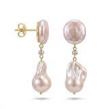 Freshwater Baroque Pearl Drop Earrings gembea jewelry