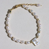 Freshwater Pearl 26-Letter Name Bracelet-Gembea Jewelry