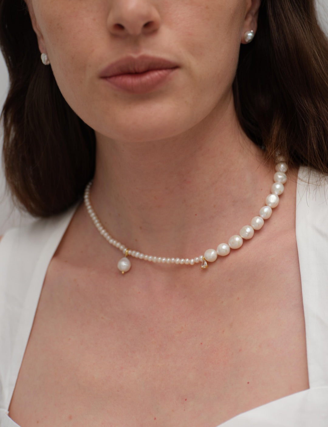 Freshwater Pearl Aurora Necklace gembea jewelry