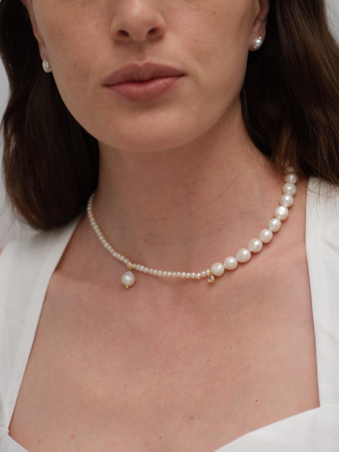 Freshwater Pearl Aurora Necklace gembea jewelry