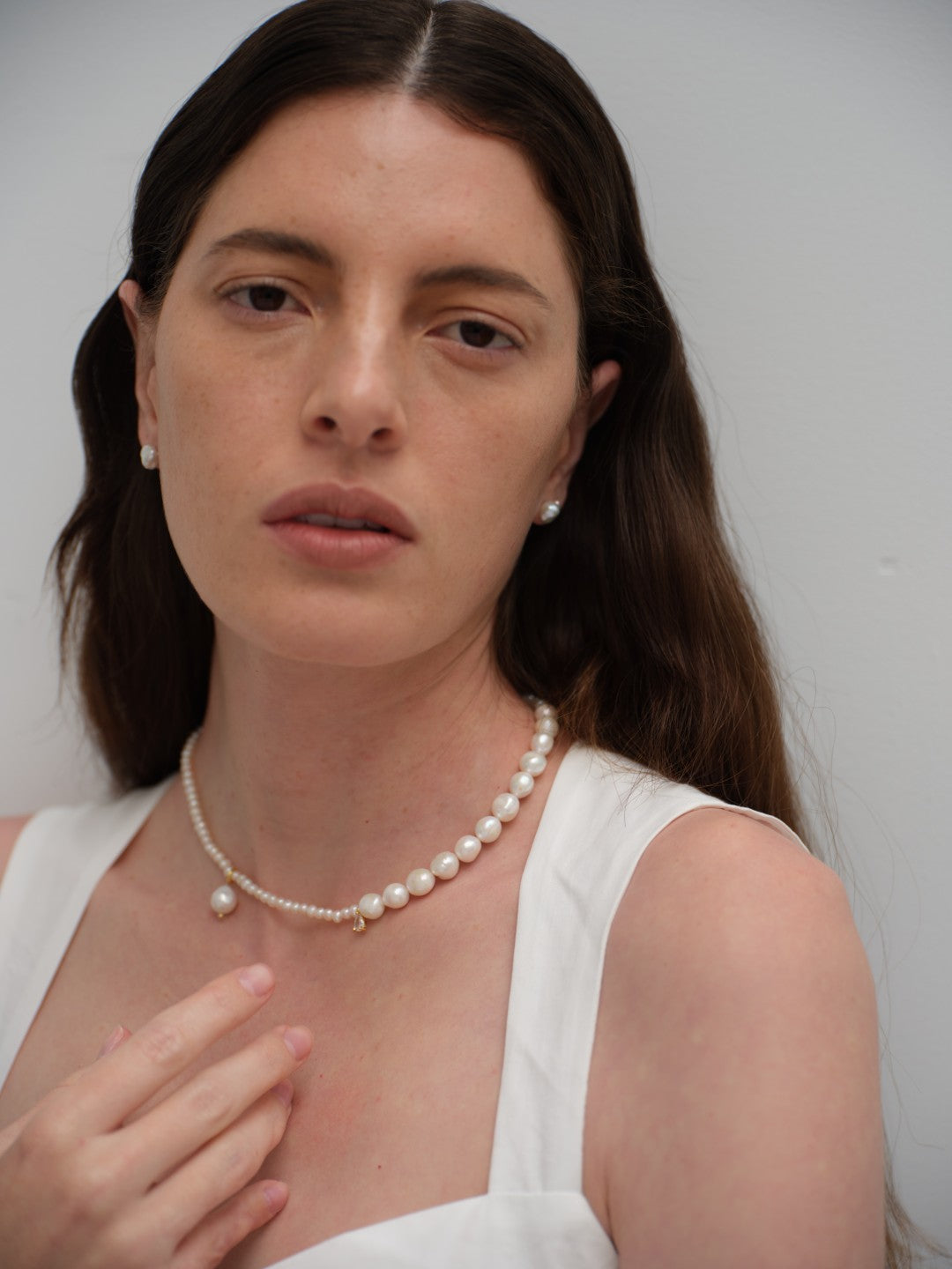 Freshwater Pearl Aurora Necklace gembea jewelry