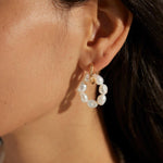 Freshwater Pearl Hoop Earrings - Gembea Jewelry
