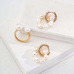 Freshwater Pearl Hoop Earrings - Gembea Jewelry