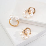 Freshwater Pearl Hoop Earrings - Gembea Jewelry