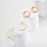 Freshwater Pearl Hoop Earrings - Gembea Jewelry