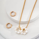 Freshwater Pearl Hoop Earrings - Gembea Jewelry