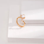 Freshwater Pearl Zircon Ring - Gembea Jewelry