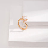 Freshwater Pearl Zircon Ring - Gembea Jewelry