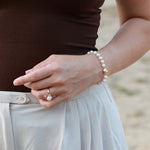 Freshwater Pearl Zircon Ring gembea jewelry
