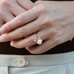 Freshwater Pearl Zircon Ring gembea jewelry