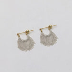Galaxy Falls Series Bright Silver Tassel Earrings gembea jewelry