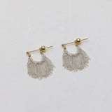 Galaxy Falls Series Bright Silver Tassel Earrings gembea jewelry