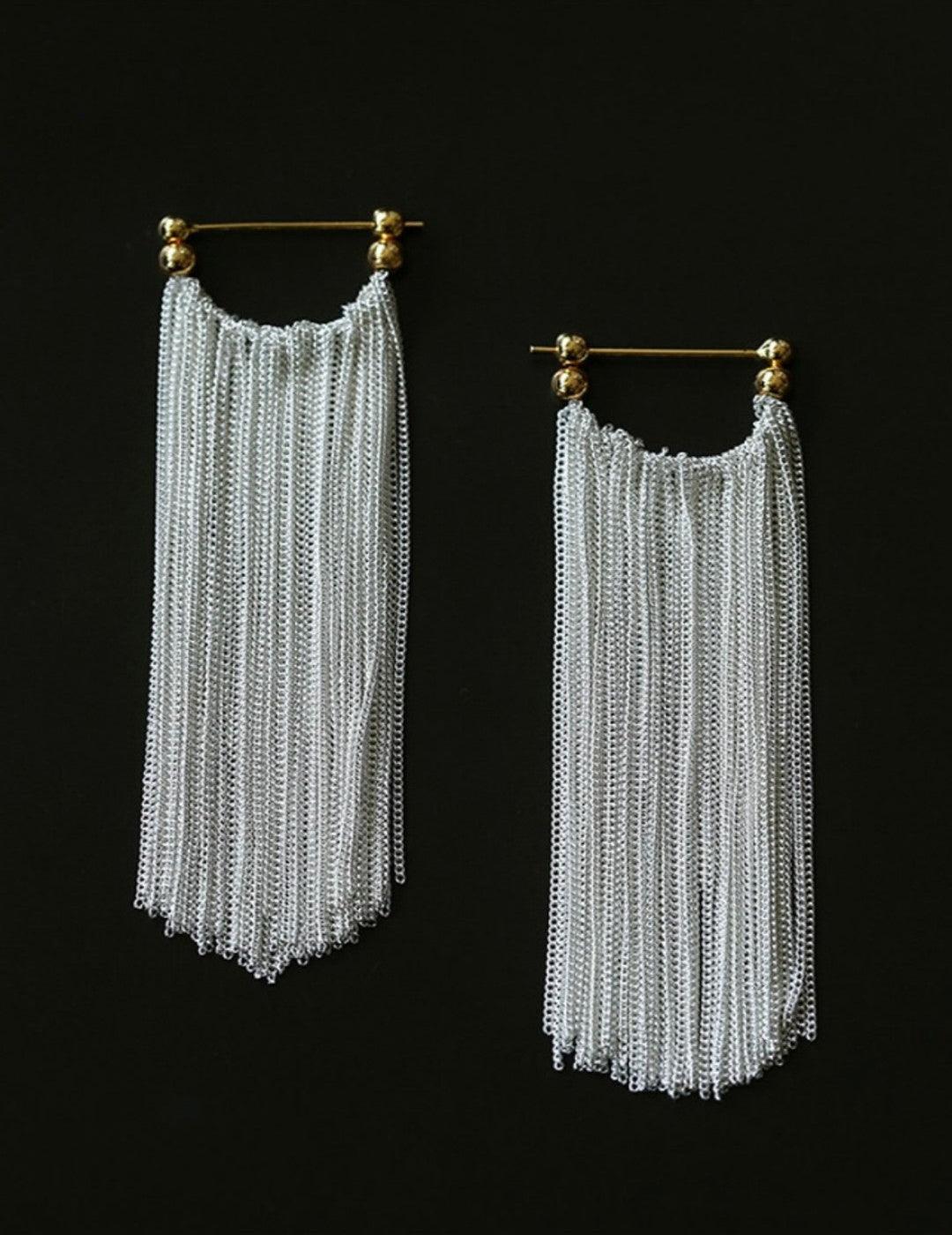 Galaxy Falls Series Long Tassel Earrings - Gembea Jewelry