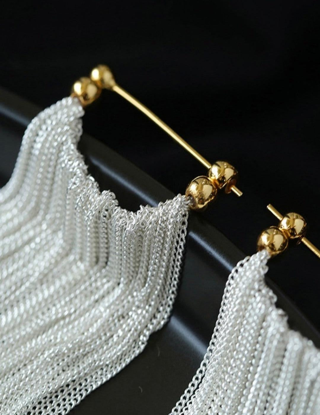 Galaxy Falls Series Long Tassel Earrings - Gembea Jewelry