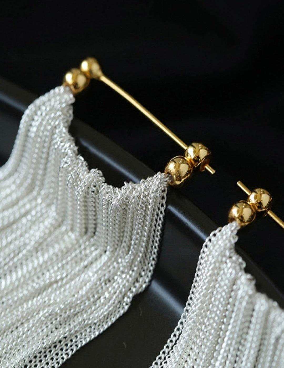 Galaxy Falls Series Long Tassel Earrings - Gembea Jewelry