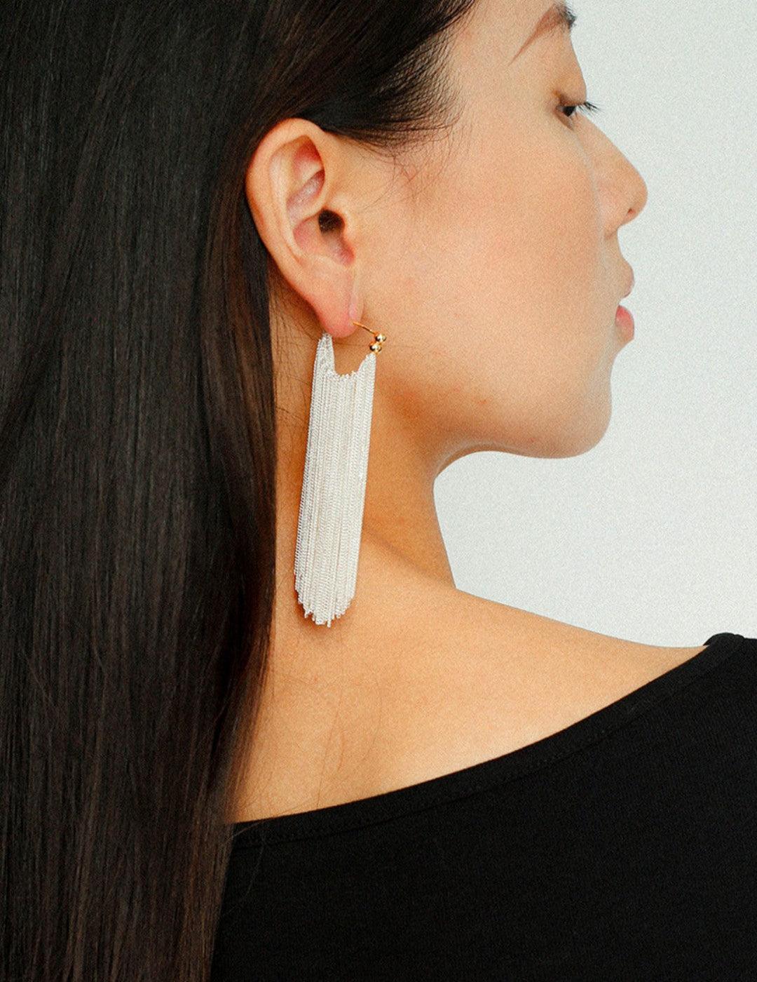 Galaxy Falls Series Long Tassel Earrings - Gembea Jewelry