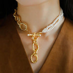 Galaxy Falls Series Multi-layered Pearl Necklace - Gembea Jewelry