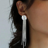 Galaxy Falls Series Baroque Petal Pearl Earrings - Gembea Jewelry
