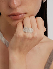 Galaxy Falls Series Shining Tassel Ring gembea jewelry