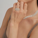 Galaxy Falls Series Shining Tassel Ring gembea jewelry