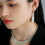 Galaxy Falls Series Drop Hoop Earrings - Gembea Jewelry