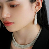 Galaxy Falls Series Drop Hoop Earrings - Gembea Jewelry