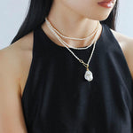 Long Necklace of Natural Baroque Pearls - Gembea Jewelry