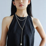 Long Necklace of Natural Baroque Pearls - Gembea Jewelry