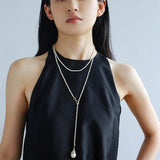 Long Necklace of Natural Baroque Pearls - Gembea Jewelry