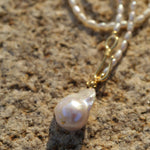 Long Necklace of Natural Baroque Pearls - Gembea Jewelry