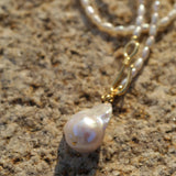 Long Necklace of Natural Baroque Pearls - Gembea Jewelry
