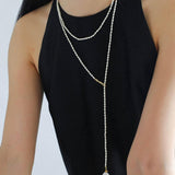 Long Necklace of Natural Baroque Pearls - Gembea Jewelry
