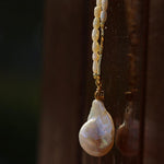 Long Necklace of Natural Baroque Pearls - Gembea Jewelry