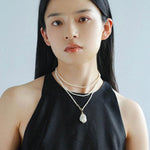 Long Necklace of Natural Baroque Pearls - Gembea Jewelry