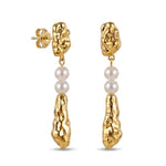 Geometric Irregular Metallic Pearl Earrings gembea jewelry