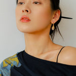 Gilded Bud Freshwater Pearl Drop Hook Earrings