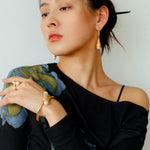 Gilded Bud Freshwater Pearl Statement Ring-Gembea Jewelry