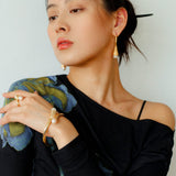 Gilded Bud Freshwater Pearl Statement Ring-Gembea Jewelry