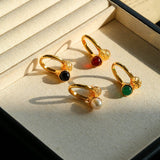 Gilded Bud Freshwater Pearl Statement Ring-Gembea Jewelry