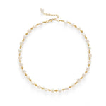 Gold Bean Baroque Pearl Beaded Necklace gembea jewelry