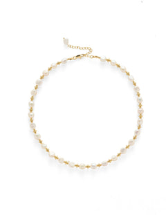 Gold Bean Baroque Pearl Beaded Necklace gembea jewelry