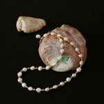 Gold Bean Baroque Pearl Beaded Necklace gembea jewelry