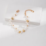 Gold Bean Freshwater Pearl Beaded Bracelet - Gembea Jewelry