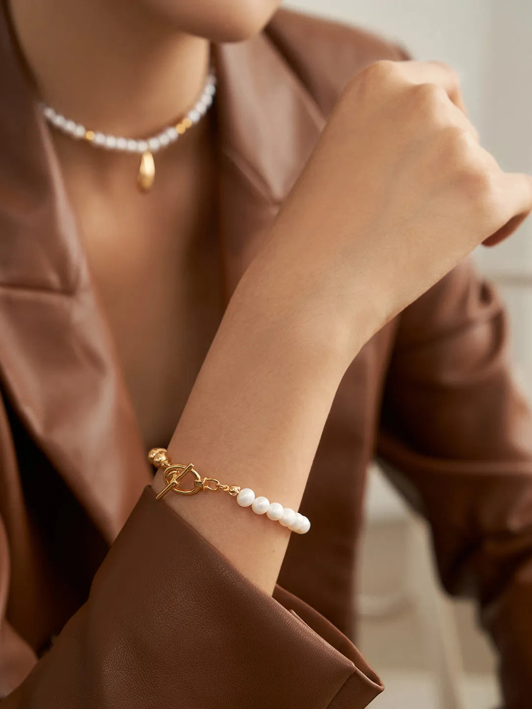 Gold Bean Pearl Bracelet - Gembea Jewelry