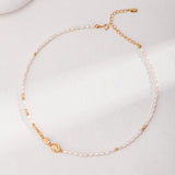 Natural Texture Chain Freshwater Pearl Necklaces - Gembea Jewelry
