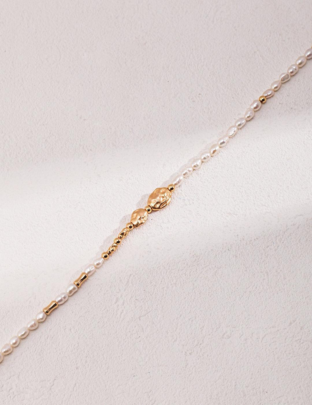 Natural Texture Chain Freshwater Pearl Necklaces - Gembea Jewelry