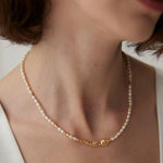 Natural Texture Chain Freshwater Pearl Necklaces - Gembea Jewelry
