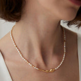 Natural Texture Chain Freshwater Pearl Necklaces - Gembea Jewelry