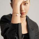Asymmetrical Chain and Baroque Pearl Bracelets - Gembea Jewelry